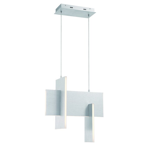 Eurofase Pemberton Contemporary LED Pendant, 1-Light, 1900 Lumens, Matte Black/Satin Nickel 37346-038 - main